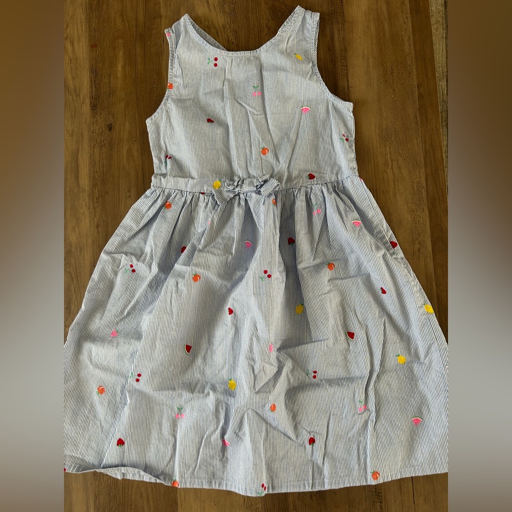 Striped Kids Dress with Colorful Accents